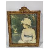 "Miss Simplicity" Vintage Framed Art