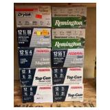 12 Gauge Ammunition Lot 250 Shells Federal and Remington 12 Ga Misc Shot Size