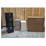 4 file cabinets