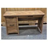 Chevron pattern desk