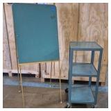 cart and easel