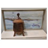 painting and wooden customized urn