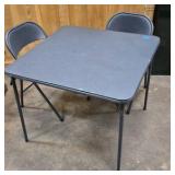 folding table and chairs