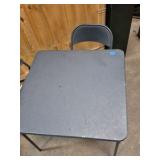 folding table and chairs