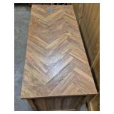Chevron pattern desk