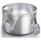 Stainless Steel XL/XXL Cat Litter Box $99.99 Retail - Brand New