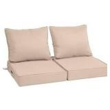 Patio Chair Cushion Set 24x24x4in Khaki $109.99 Retail - Brand New