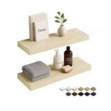 White Oak Floating Shelves 24" Set of 2 - Brand New