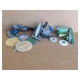 SkilSaw, PowerMatic Blade Grinder, and WEN Sander