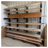 7-tier Steel Horizontal storage rack w/lumber