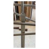 Portable Sawbuck Stand, steel splitting wedges
