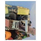 Variety of heavy duty ratchet and tie-down straps