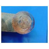 Two used steel trailer hitch ball mounts with 2" balls