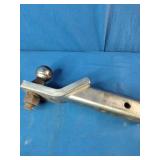 Stainless steel trailer hitch ball mount with a 2-inch shank and a pre-installed 2" trailer ball.