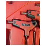 9-piece MacTools T-handle hex key set typically used for industrial or workshop maintenance.