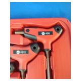 9-piece MacTools T-handle hex key set typically used for industrial or workshop maintenance.