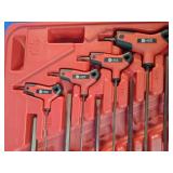 9-piece MacTools T-handle hex key set typically used for industrial or workshop maintenance.