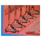 9-piece MacTools T-handle hex key set typically used for industrial or workshop maintenance.