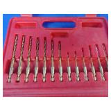 Mac Tools 52-piece 1/4" hex quick disconnect drill bit and driver set, typically housed in a red plastic case.
