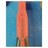 Snap-on Dead Blow Ball Peen Hammer set features a bright red, soft-grip handle designed for reducing vibration