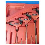 Mac Tools T-handle key set, likely featuring dual-drive ends for versatility.