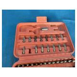 100-piece security bit set featuring a variety of tamper-proof screwdriver bits.
