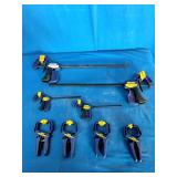 IRWIN QUICK-GRIP clamp set, likely the 8-piece assorted pack.