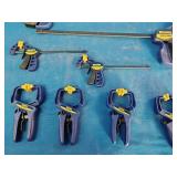 IRWIN QUICK-GRIP clamp set, likely the 8-piece assorted pack.