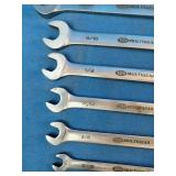 Multigear ratcheting wrenches featuring a chrome finish.