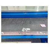Snap-on Classic Series  KRL1032 triple-bank roll cab tool box in royal blue, equipped with a heavy-duty stainless steel work surface