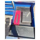Snap-on Classic Series  KRL1032 triple-bank roll cab tool box in royal blue, equipped with a heavy-duty stainless steel work surface