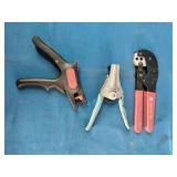 Pistol-Grip Wire Stripper, Stripmaster Wire Stripper, and Ratcheting Wire Crimper