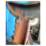 Adjustable jack stands. One says 5.5 Ton