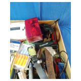 This box contains a variety of miscellaneous hand tools and hardware
