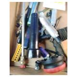 This box contains a variety of miscellaneous hand tools and hardware
