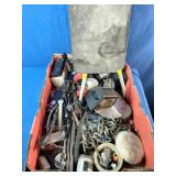Miscellaneous hardware, tools, and metal scrap