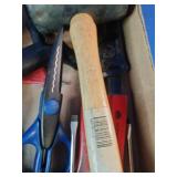 Assortment of miscellaneous hand tools and hardware supplies,