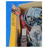 Assortment of miscellaneous hand tools and hardware supplies,