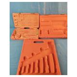 Red plastic blow-molded tool cases