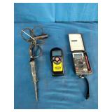 Mac Tools compact Digital Pocket Multimeter, Stanley 77-018 IntelliMeasure, and Automotive Test Light
