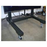 (2) 55" NEC MA551 MultiSync 4K UHD LED-Backlit LCD Monitors Mounted on a Peerless Heavy-Duty Rolling TV / Monitor Stand/Cart with HDMI Cablea - does NOT include Remote Controls