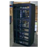 Middle Atlantic MRK-4036 Audio / Video (A/V) Electronic Equipment Rack Enclosure with Lockable Front Vented Door - Keys INCLUDED, (4) 4" Top Cooling Fans with Thermostat and Mounted Power Strip