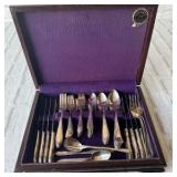 silver played silverware set 67 piece