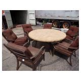 Very large Patio Table 64" with 6 Chairs