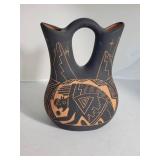 Native American Wedding Vase by Dala ~ Black and Terracotta Pottery