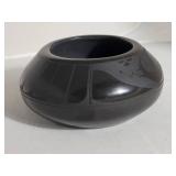 Signed Adakai Navajo Black on Black Avanyu Serpent Pottery Jar, as