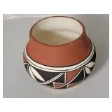 Signed Acoma Pueblo Polychrome Olla Jar by S.P.