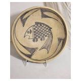 Native American Mimbres Style Checkered Fish Bowl