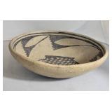 Native American Mimbres Style Checkered Fish Bowl