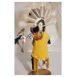 Signed Hopi Black Ogre Kachina Doll by J. Clark